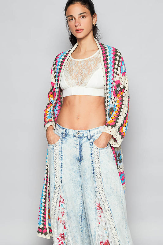 Crochet Multi-Colored Cardigan