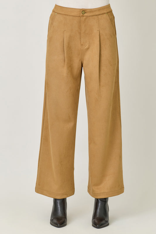 Sierra Latte Wide-Leg Trousers