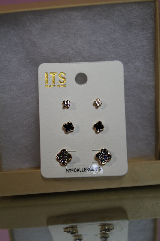 Midnight Bloom Earring Set