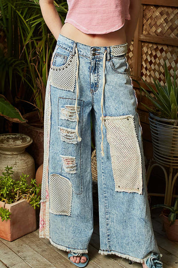 Patchwork Floral Jeans