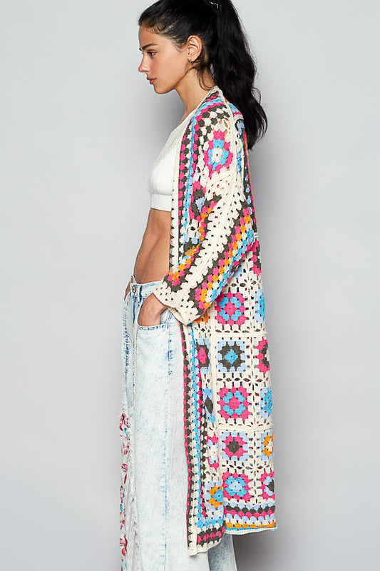 Crochet Multi-Colored Cardigan