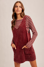 Mulberry Corduroy Pinafore Dress