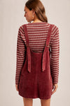 Back view of the Mulberry Corduroy Pinafore Dress