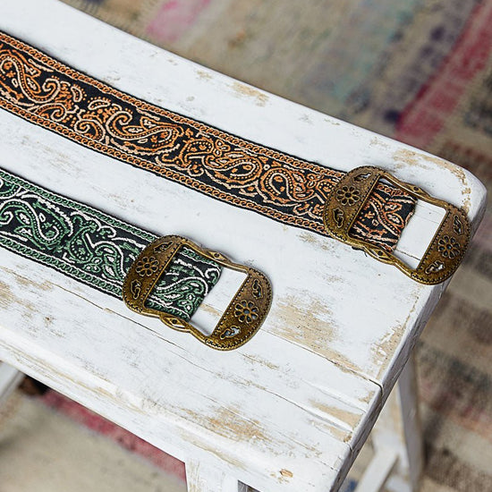 Paisley Embroidered Belt - Backroad Daydream Mercantile
