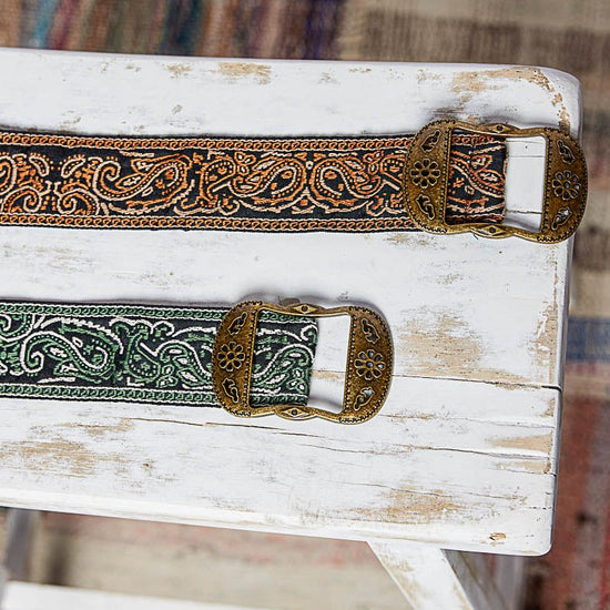 Paisley Embroidered Belt - Backroad Daydream Mercantile