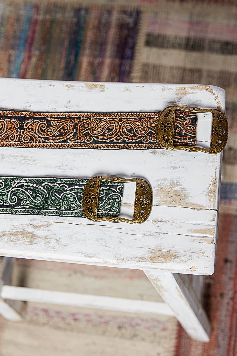 Paisley Embroidered Belt - Backroad Daydream Mercantile