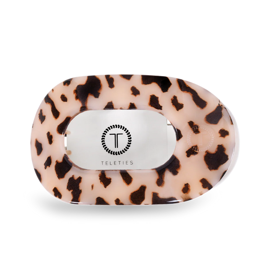 Flat Round Hair Clip in Blonde Tortoise
