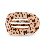 Flat Round Hair Clip in Blonde Tortoise