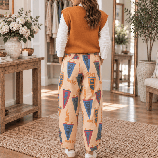 Camp Pennant Barrel Pants - Backroad Daydream Mercantile