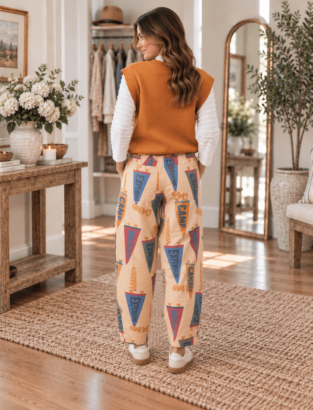 Camp Pennant Barrel Pants - Backroad Daydream Mercantile