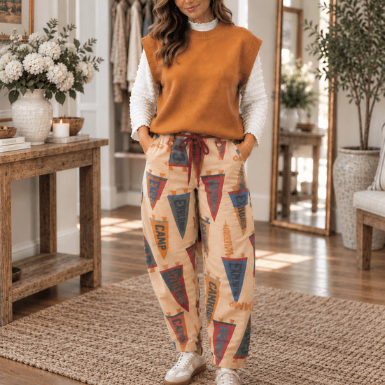 Camp Pennant Barrel Pants - Backroad Daydream Mercantile