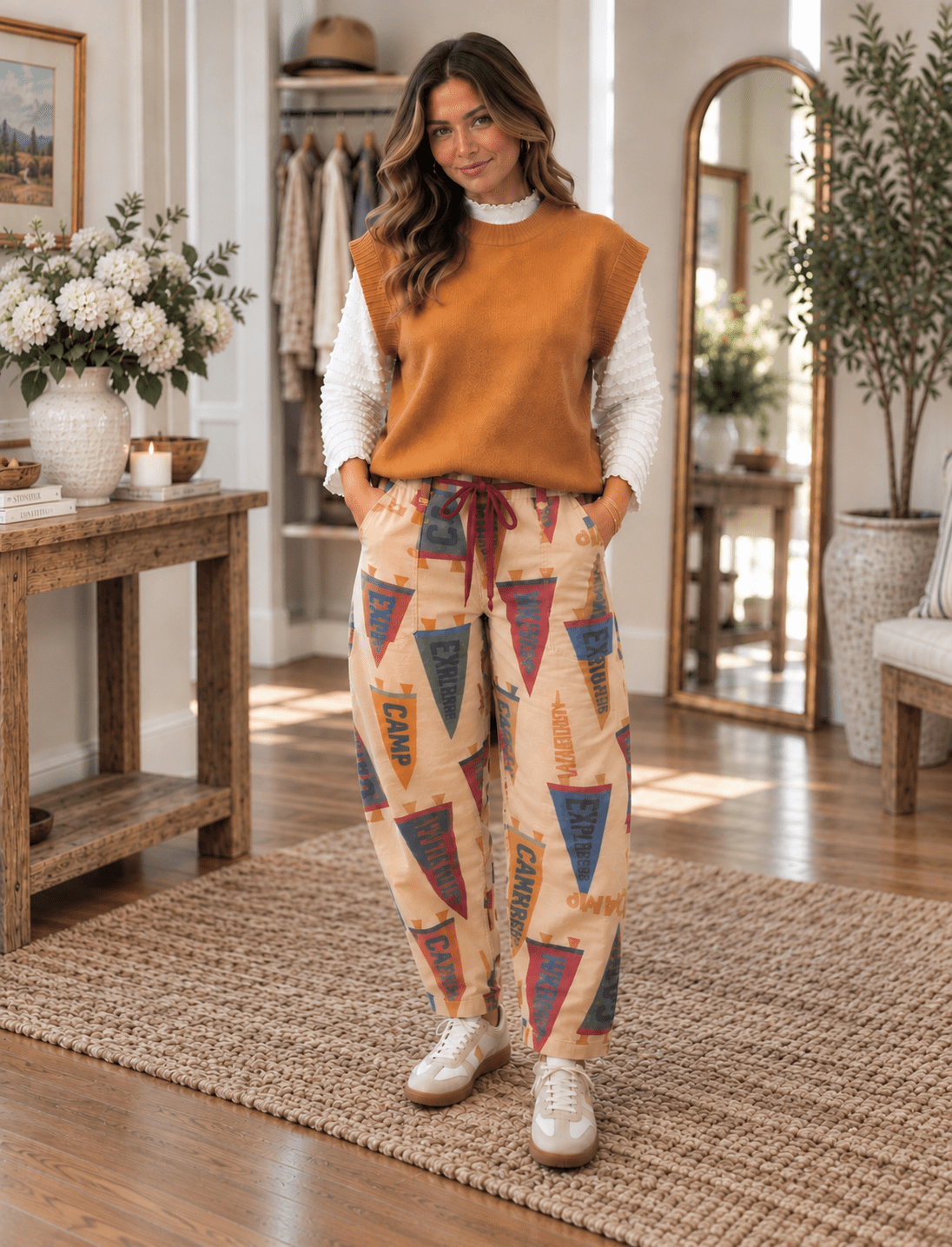 Camp Pennant Barrel Pants - Backroad Daydream Mercantile