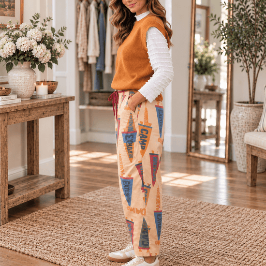 Camp Pennant Barrel Pants - Backroad Daydream Mercantile