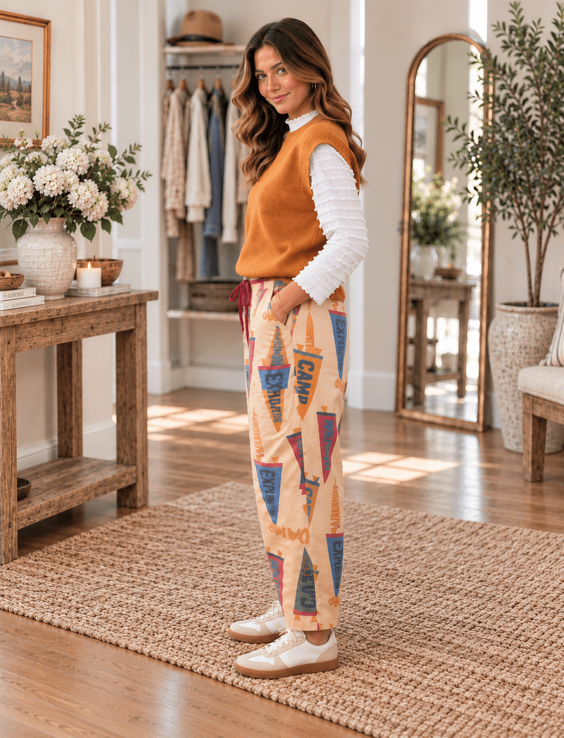 Camp Pennant Barrel Pants - Backroad Daydream Mercantile