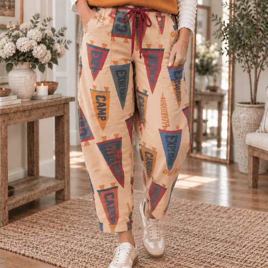 Camp Pennant Barrel Pants - Backroad Daydream Mercantile