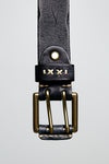 Distressed Double-Prong Leather Belt