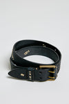 Distressed Double-Prong Leather Belt