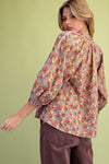 Floral Printed Cotton Poplin Blouse - Backroad Daydream Mercantile