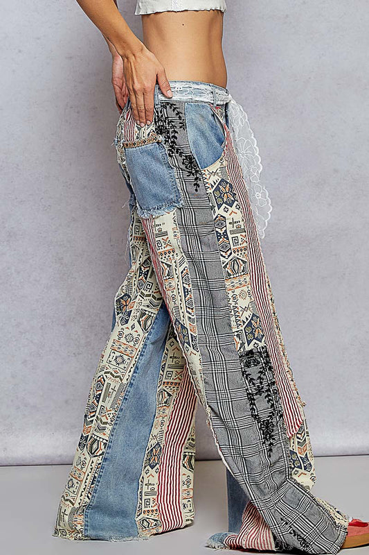Vintage Revival Patch Jeans