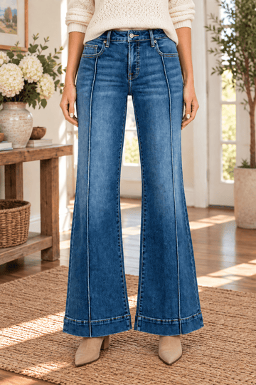 Happi Wide Comfort Flare With Pintucks - Backroad Daydream Mercantile