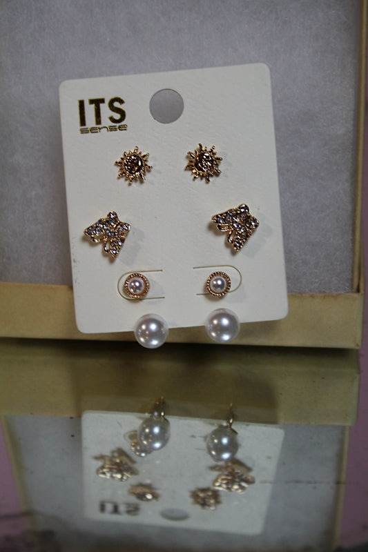 Golden Muse Earring Set