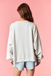La Dolce Vita Embroidered Lobster Sweatshirt – Oversized Graphic Pullover - Backroad Daydream Mercantile