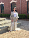 Grey Boho Tiered Patchwork Pants