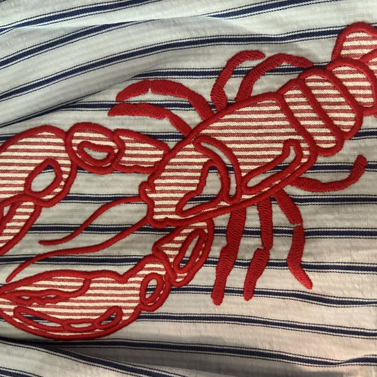Peach Love California Embroidered Lobster Shorts - Backroad Daydream Mercantile