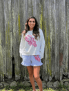 Peach Love California Embroidered Lobster Shorts - Backroad Daydream Mercantile