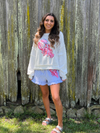 Peach Love California Embroidered Lobster Shorts - Backroad Daydream Mercantile