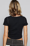 Cropped Fitted Short Sleeve Top