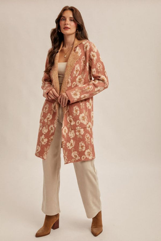 Winter Rose Sweater Coat