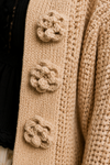 The Bloom Chenille Cardigan in Latte