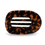 Flat Round Hair Clip in Tortoise
