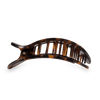 Flat Round Hair Clip in Tortoise - side view