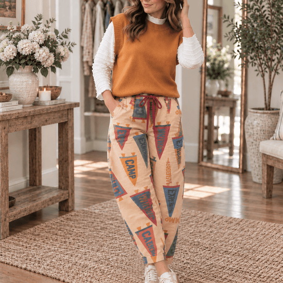 Camp Pennant Barrel Pants - Backroad Daydream Mercantile