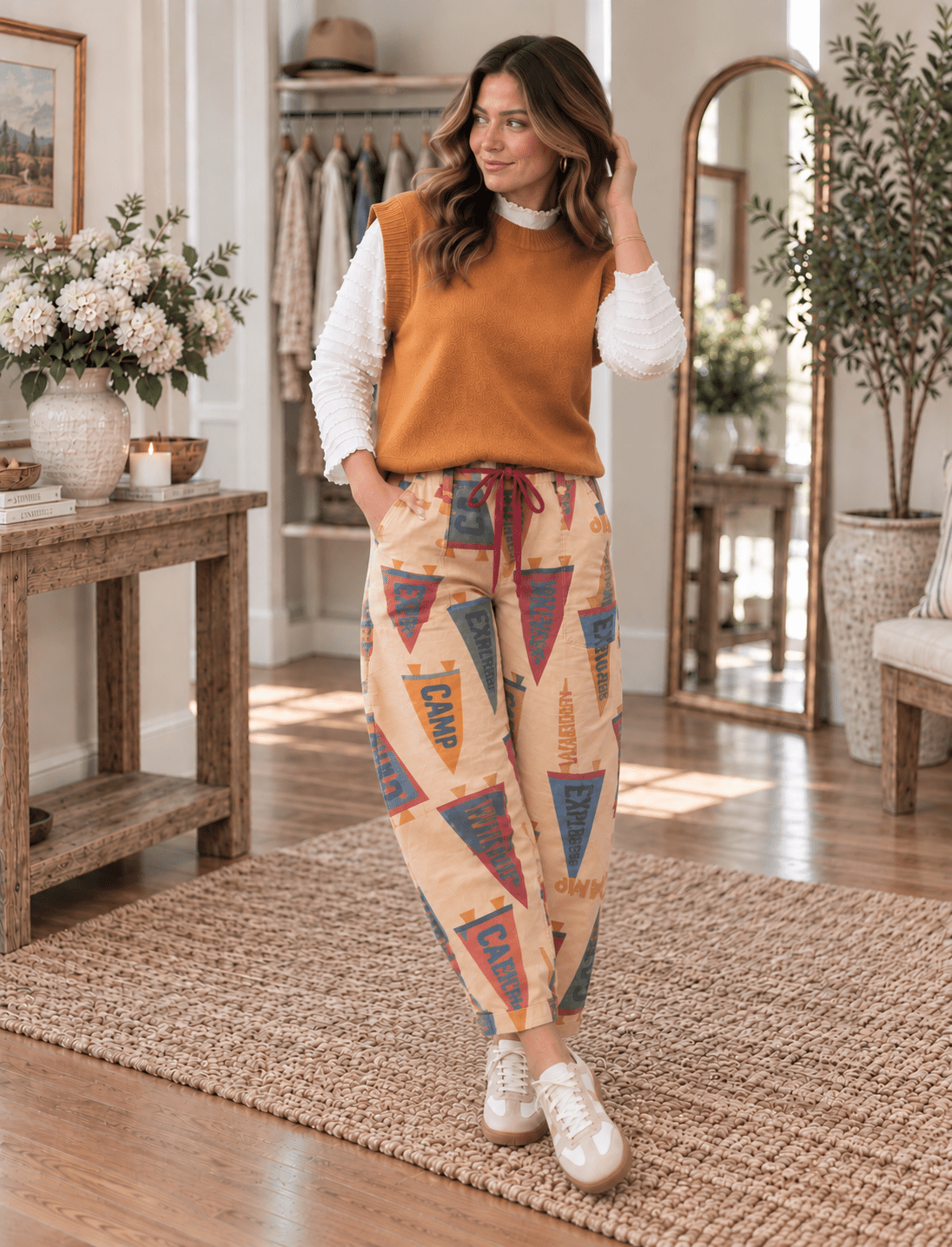 Camp Pennant Barrel Pants - Backroad Daydream Mercantile