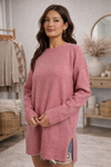 Dusty Rose Cozy Oversized Sweater