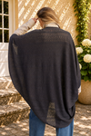 Charcoal Crochet Knit Cocoon Duster