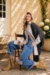 Charcoal Crochet Knit Cocoon Duster