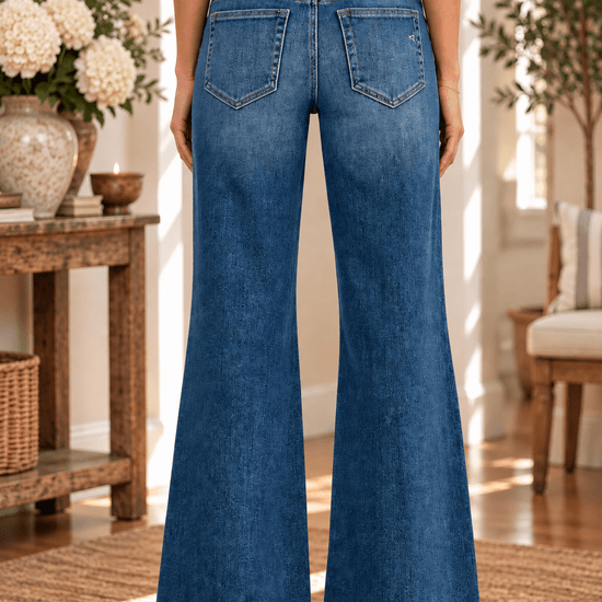 Happi Wide Comfort Flare With Pintucks - Backroad Daydream Mercantile