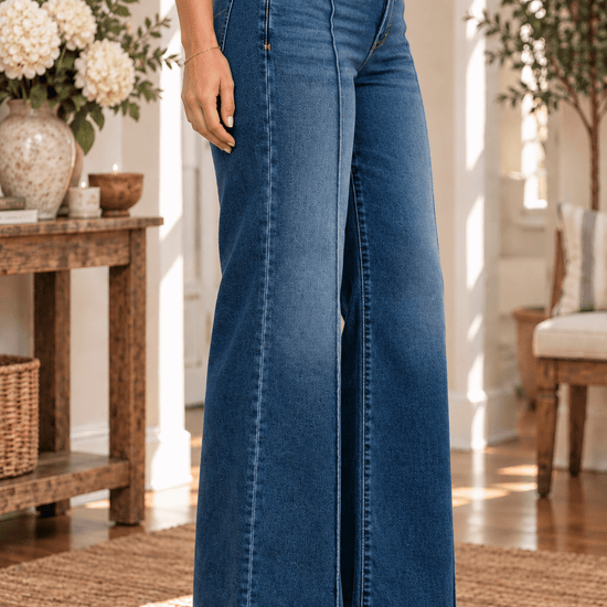 Happi Wide Comfort Flare With Pintucks - Backroad Daydream Mercantile