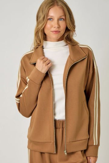 Caramel Comfort Lounge Zip Jacket