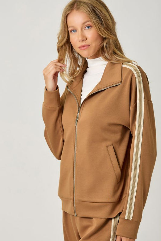 Caramel Comfort Lounge Zip Jacket