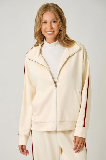 Cream & Crimson Lounge Zip Jacket