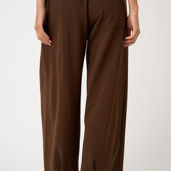 Pleated Front Elastic Waist Wide Leg Pants - Backroad Daydream Mercantile