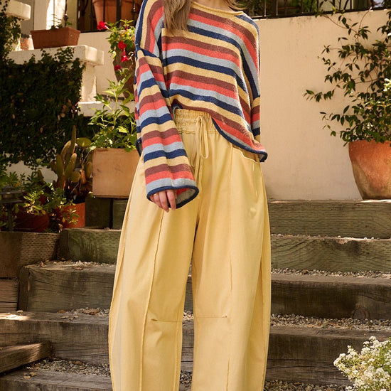 Multicolor Striped Sweater Knit Top - Backroad Daydream Mercantile