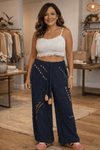 Coastal Comfort Tassel Wide Leg Pants - Backroad Daydream Mercantile