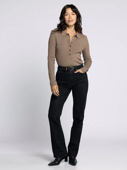 Pamela Sweater in Heather Brown