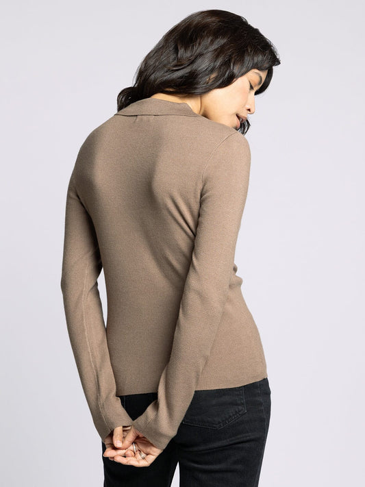 Pamela Sweater in Heather Brown